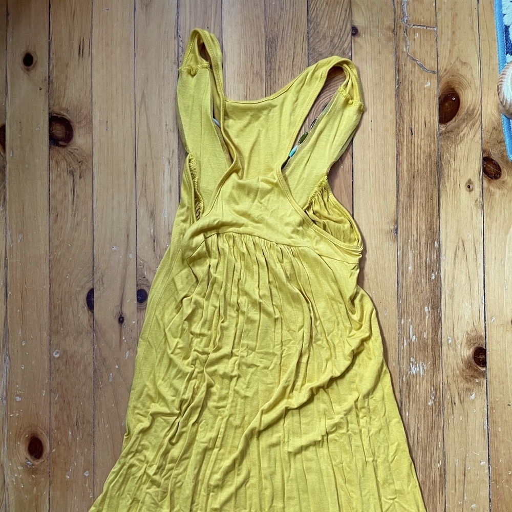 Julie’s closet mustard yellow beaded dress - Picture 3 of 5